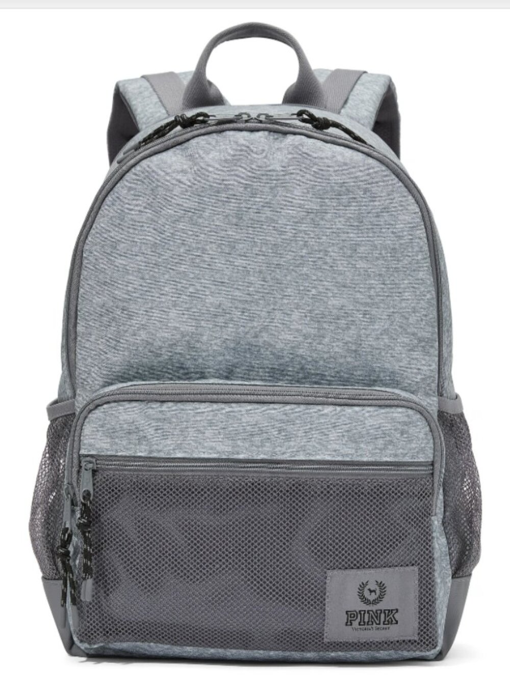Victoria's Secret PINK Classic Canvas BACKPACK, Heather Gray, 21 liter Capacity